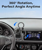 Car Phone Holder for Honda HRV HR-V 2016-2022 Accessories Compatible with MagSafe Cell Phone Mount Hands-Free 360 Degree Rotation Does Not Affect Air Vent