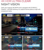 Vantrue E1 Pro 4K Mini Dash Cam Front, STARVIS 2 PlatePix HDR Night Vision Car Camera, Built-in 5G WiFi GPS, 1.54'' IPS Screen, Voice Control, 24/7 Buffered Parking Mode, Support 1TB Max
