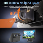 OBEST Magnetic Solar Wireless Backup Camera: 1080P Rear View Camera System with 5" HD Monitor Long Battery Life,Waterproof Reverse Camera for RV Trucks Trailer Car Campers