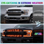 Nilight 4Pcs 12inch LED Grille Lights 72 LEDs RGB Multi Color Exterior Lighting Kit DIY Sound Active Function Music Mode with APP Control and Remote for Cars Van SUV Truck