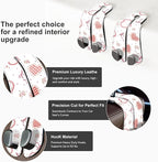 CoBak Purse Hook for Car - Universal Premium Stitched Leather and Aluminum-Magnesium Alloy Double Car Seat Back Storage Hook for Purses, Handbags, Bags (2 Pack),Heart Thread