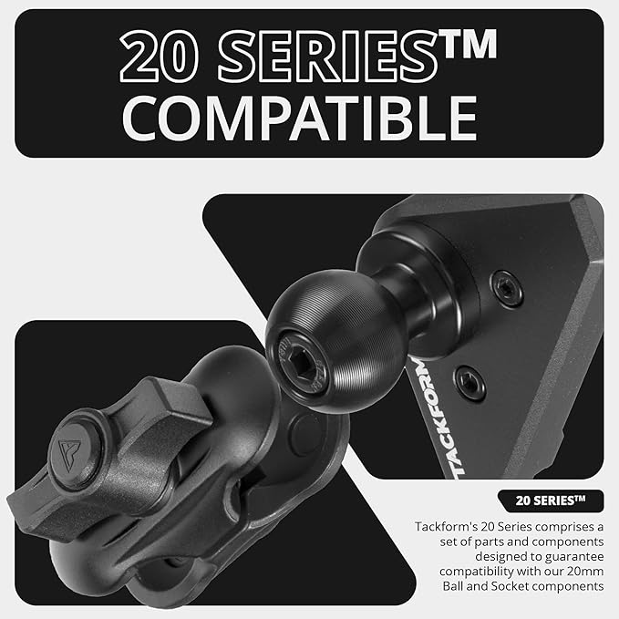 Tackform Link Vent Mount Magnetic Phone Holder - Compatible with 2021-2025 Ford F150 & Raptor, 2023-2025 Ford Super Duty | Aluminum | 2" Arm | Orange | (NOT MAGSAFE Compatible)