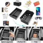 SKTU 2-Pack for 2026 Hyundai Palisade Center Console Organizer for 2026+ Hyundai Palisade Calligraphy Double Layers Console Tray Hyundai Palisade 2026 Accessories with Coin Holder (Calligraphy Only)