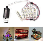 ABS Universal USB LED Light, Car Lights Interior Underglow Kit, Charging Shining Decoration Bricks Bartype Lamp Ambient Lighting for Illumination or Decoration