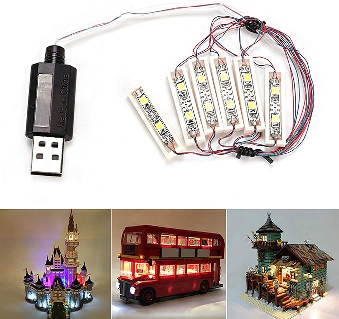 ABS Universal USB LED Light, Car Lights Interior Underglow Kit, Charging Shining Decoration Bricks Bartype Lamp Ambient Lighting for Illumination or Decoration
