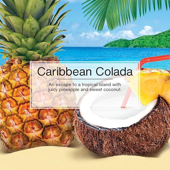LITTLE TREES Car Air Freshener | Vent Wrap Provides Long Lasting Scent, Invisibly Fresh | Caribbean Colada, 16 Air Fresheners