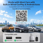 OTTOCAST Mini Nova, 2 in 1 Wireless Carplay & Android Auto Adapter, Plug & Play 2026 Upgraded with AI Assistance (ChatGPT, Gemini, Claude)