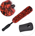 Metal Free Soft Wheel Cleaner Brush, Synthetic Wool Tire Cleaning Brush, Highly Water Absorption, Dense and Durable Tire Brush for Cleaning Wheels, Rims, Spokes, Fenders, Engines…