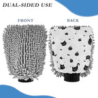 Cute Cartoon Black Cat Car Wash Mit Scratch Free Wash Mitten For Cars Car Drying Mitt