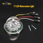 Partsam 1PCS Dual Revolution 17 LED Watermelon Light for Semi Truck, Red Stop Turn Signal and Marker to Green Auxiliary Light, Underglow Light Compatible with Freightliner Kenworth Peterbilt