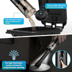 Upbooz Car Vacuum, Handheld Vacuum Cordless with 14000PA Powerful Suction with LED Light, Air Duster 2-in-1,Low Noise Rechargeable Portable Vacuum Cleaner for Car Home Pet Office
