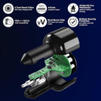 URVNS 240W USB C Car Charger, Super Fast Charging 4-Ports PD3.1 140W/PD3.0 100W PPS 45W QC65W Type-C Car Adapter for MacBook Pro Laptop iPhone 16 15 Max iPad Samsung Galaxy S24/23 Pixel etc
