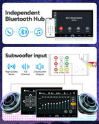 PLZ Single Din Car Stereo Wireless Apple Carplay Android Auto Radio, 10.1" Car Play Touch Screen, Bluetooth 5.3 Car Audio Receiver, 4.2 Channel 240W, Subwoofers, Backup Camera, Navigation, FM/AM, SWC