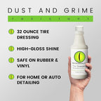 Dinowax - Tire Dressing, Tire Shine, Tire, Vinyl, and Rubber Dressing, Tire and Wheel Care Products, 32 Oz