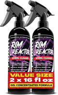 Rim Reactor Wheel Cleaner – Premium Formula Quickly Removes Brake Dust, Grime & Dirt - Tire Cleaner Spray Safe for Alloy, Aluminium, Chrome and Black Wheels - pH Neutral Rim Care – 16 fl. oz. (2-pack)