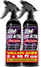 Rim Reactor Wheel Cleaner – Premium Formula Quickly Removes Brake Dust, Grime & Dirt - Tire Cleaner Spray Safe for Alloy, Aluminium, Chrome and Black Wheels - pH Neutral Rim Care – 16 fl. oz. (2-pack)