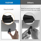 Yuoyar 4 Packs Magnetic Sunglass Holder for Car Visor - Universal Sunglasses Clip for Different Size Eyeglasses - Convenient Interior Car Accessories (4Pcs Black)