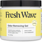 Fresh Wave Lemon Odor Removing Gel, 15 oz. | Odor Absorbers for Home | Safer Odor Relief | Natural Plant-Based Odor Eliminator | Every 15 oz. lasts 30-60 Days | For Cooking, Trash & Pets