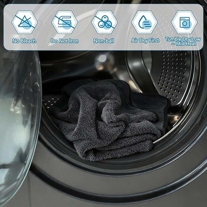 Tegeme 4 Pack Extra Large Car Drying Towels 48" x 24" Microfiber Towels for Car Detailing Ultra Absorbent Cleaning Cloth Without Streaks, Water Spots, Scratches for Trucks, Boat