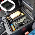 EDBETOS Center Console Accessory Organizer Compatible with Toyota Tacoma 2016-2019 2020 2021 2022 2023 ABS Material Armrest Box Insert Tray (Black Trim)