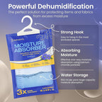 Moisture Absorbers and Humidity Absorber Bags for Closet - 10 Pack High-Efficiency Moisture Absorber and Humidity Packs for Home, Moisture Bags and Dehumidifier Bags for Car Blue Flax, 10 Pack
