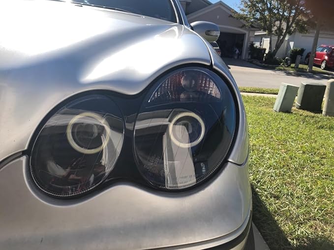iJDMTOY 72-75mm Size Amber Yellow LED Halo Ring Lighting Kit for Automotive Accent/Ambient or Retrofit Decoration