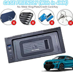 Wireless Car Charger with 15w Wireless and 27w USB Qc 3.0 Fast Charging for BMW X5/X6 2014-2018 Center Console Charging Pad Mat Interior Accessories