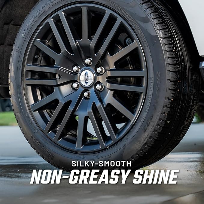 Slick Products Multi-Surface Exterior Dressing – Restores, Protects & Shines Vinyl, Rubber & Plastic – Non-Greasy Silky Finish with Fresh Grape Scent – 128 oz.