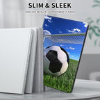for Kindle Paperwhite Case,6.8" Kindle Paperwhite 11th Generation Case and Kindle Paperwhite Signature Edition,Leather Slim Adjustable Stand Cover with Auto Wake/Sleep,Football Field