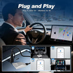 Wireless CarPlay Adapter for Apple iPhone & Android Auto, Wired to Wireless CarPlay, Converter for Android 11+ and iOS 10+, Instant Auto-Connect, No Latency