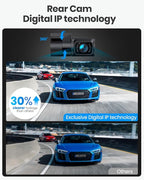Real 4K Dash Cam Front and Rear, 5.8GHz Wi-Fi GPS, Dual Camera HDR with Top-Level Sensor, 3.3'' IPS Screen, Super Night Vision, G-Sensor, Parking Mode, Dash Camera for Cars with App, Support 512GB Max