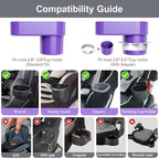 Car Seat Snack Tray for Toddlers - 3 Inch Cup Holder Fits Most Sippy Cups & Straw Bottles with Dip Well, Mess-Free Square Kids Travel Tray Road Trip Essentials, Purple
