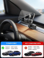 Lamicall for Tesla Phone Mount Holder [Strongest Magnet Power] for Tesla Model 3 Y Car Accessories fits iPhone 16 15 14 Pro Max Plus [ONLY FIT for 2017-2022 Model 3, 2020-2023 Model Y]