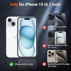 SUPFINE Magnetic for iPhone 15 Case (Compatible with MagSafe) (Military Grade Drop Protection) Slim Translucent Matte Shockproof with Anti-Fingerprint Phone Case, Blue Purple
