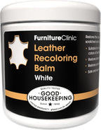 Furniture Clinic The Original Leather Recoloring Balm White Leather Dye for Furniture, Couches & Car Seats - Restore Scratched, Faded, & Damaged