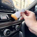 Car Detailing Brush, Soft Bristle Cleaning Brush, Scratch-Free Auto Duster Tool for Dashboard, Air Vents, Leather & Interior Cleaning (White&Brown)