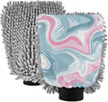 Grayish Blush Abstract Car Wash Mit Scratch Free Wash Mitten For Cars Car Hand Wash Detailing Sponge