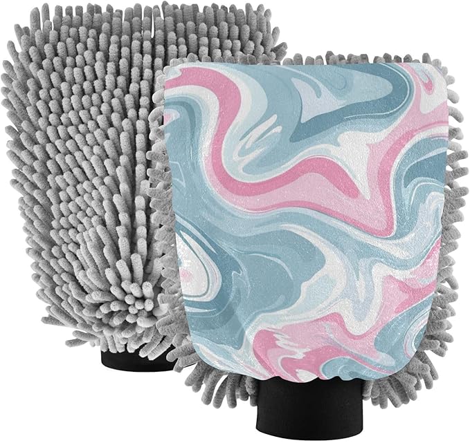 Grayish Blush Abstract Car Wash Mit Scratch Free Wash Mitten For Cars Car Hand Wash Detailing Sponge