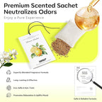 MYARO 12 Packs Lemon Scented Sachets for Drawer Closet Bathroom Odor Eliminator - Fresh Home Fragrance Car Air Frehener