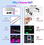 Tesla Dreamcolor Interior Car Lights, WEBUPAR Tesla Car Accessories 9 in 1 Car LED Strip Lights with APP Control and 213 Modes, 175 inches 593 LEDs Acrylic Fiber Optic Lights, RGB Neon Car Lighting