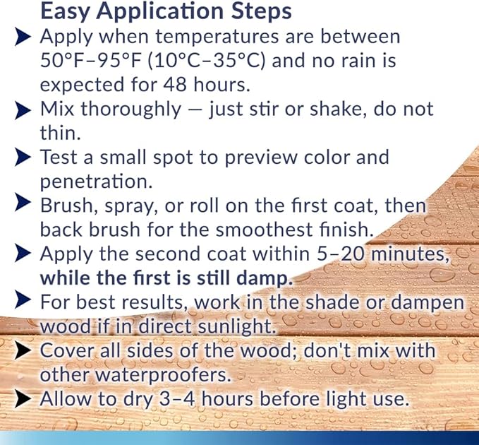 Seal-Once Marine Premium Wood Sealer - Waterproof Sealant - Wood Stain and Sealer in One - 5 Gallon & Clear