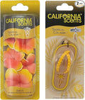 California Scents Scented Necklace and Sandal Hanging Air Freshener, Combo Kit - The Best Car Air Freshener Set, Odor Eliminator, and Long-Lasting Car Freshener, Tropical Colada Fragrance