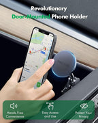 Magnetic Phone Mount for Tesla Model Y and Model 3 (2017-2023), Passenger's Side Door Bracket, 360° Rotation, Foldable, Compatible with iPhone 15/14/13/12 and All Phones