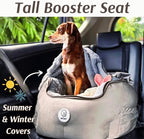 Orthopedic Dog Car Seat for Small Breeds - Original Calming Burrow Nest for Car Anxiety Relief - 6” Memory Foam Booster & Travel Bed - for Dogs Under 25lbs, Frenchie, Chihuahua