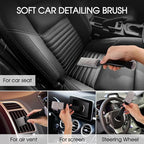 4 PCS Car Detailing Brushes Set, Car Cleaning Brush Car Interior Detailing Brush Bristles Soft Car Interior Cleaning Brushes and Microfiber Towel Kit for Cleaning Interior Exterior of Car