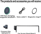 Car Phone Holder for 2023-2025 Toyota BZ4X / Subaru Solterra Accessories Apply to 8/12.3 Inch Touch Screen 15W Fast Wireless Charger Screen Fixed Clip Cell Phone Mount Hands-Free