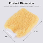 Quanzhou Chenchenchen E-Commerce Co.,Ltd Car Wash Mitt, House Cleaning Glove, Home Dusting Cloth Imitation Wool Gloves 2 pcs Yellow