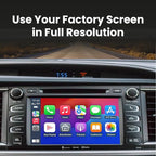 Wireless/Wired Adapter for CarPlay Android Auto Compatible with Toyota Highlander 2014-2019 Entune 2.0 High Definition Audio High Screen Resolution.