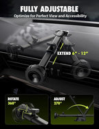 Bracketron MagAlign X Pro - Magsafe Car Phone Mount for Truck with Extended Reach Arm for Dashboard & Windshield - Magnetic Phone Holders for Your Car for iPhone 17 Pro Max 16 15 14 13 12 Plus