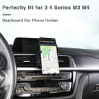 LLKUANG Car Mobile Phone Mount Compatible with BMW 3 4 Series M3 M4 F30 F31 F32 F33 F34 F36 F80 F82 F83 360-Degree Rotary Cell Phone Holder Navigation Bracket Accessories
